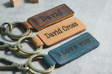 Personalized Leather Keychain, THOMAS KEYCHAIN, Personalized Coordinates Keychain, Where it All Began, 3 year Anniversary Gift. Mens gift, Mothers day gift-Lucasgift