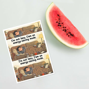 Energy-Saving Mode Moments – Cozy Humor Collection- on Lucasgift