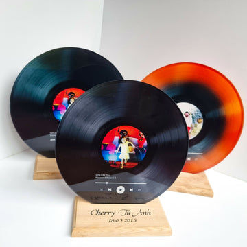 Personalized Vinyl Record with Photo - Acrylic Song Plaque - Anniversary Gift for Friends - Birthday Gift for Her Him- on Lucasgift