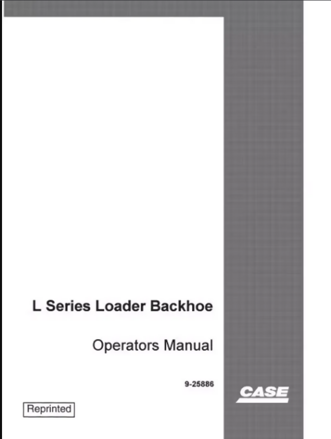 CASE 580 SUPER L LOADER BACKHOE OPERATORS MANUAL- on Lucasgift