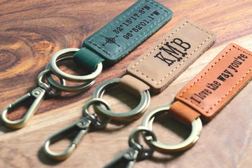 Personalized Leather Keychain, Personalized Coordinates Keychain, Where it All Began, 3 year Anniversary Gift. Mens gift, Mothers day gift- on Lucasgift