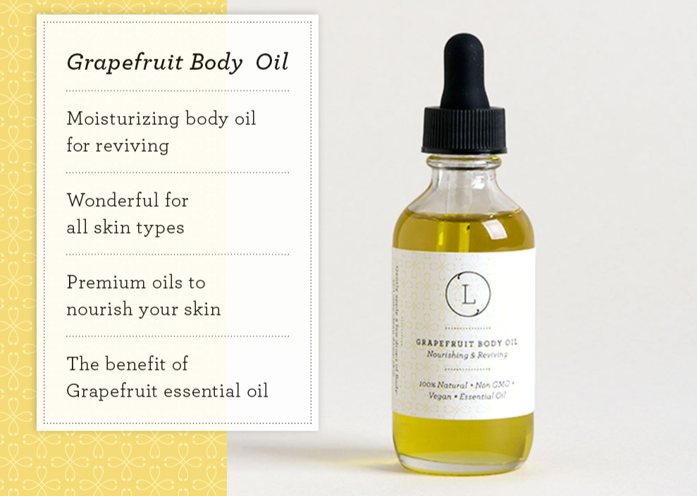 Moisturizing set with Grapefruit body oil and Body scrub- on Lucasgift