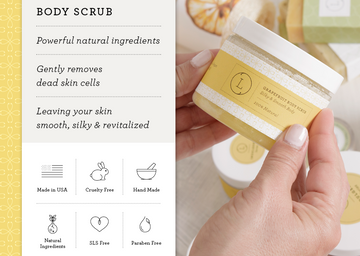Moisturizing set with Grapefruit body oil and Body scrub- on Lucasgift
