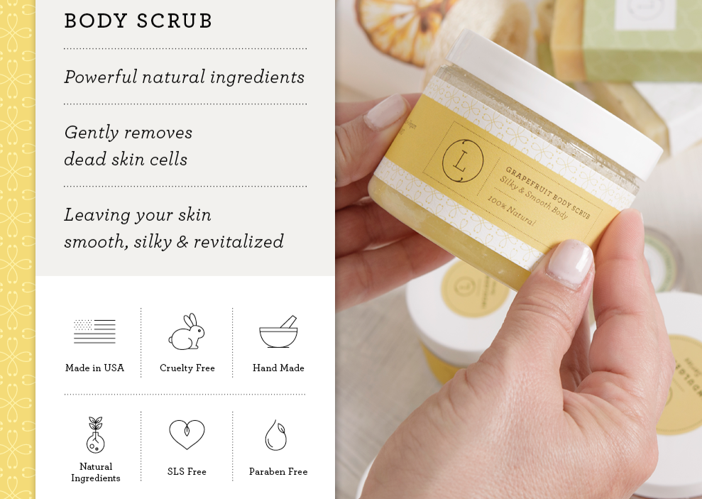 Reviving set with Grapefruit shea butter and Body scrub- on Lucasgift
