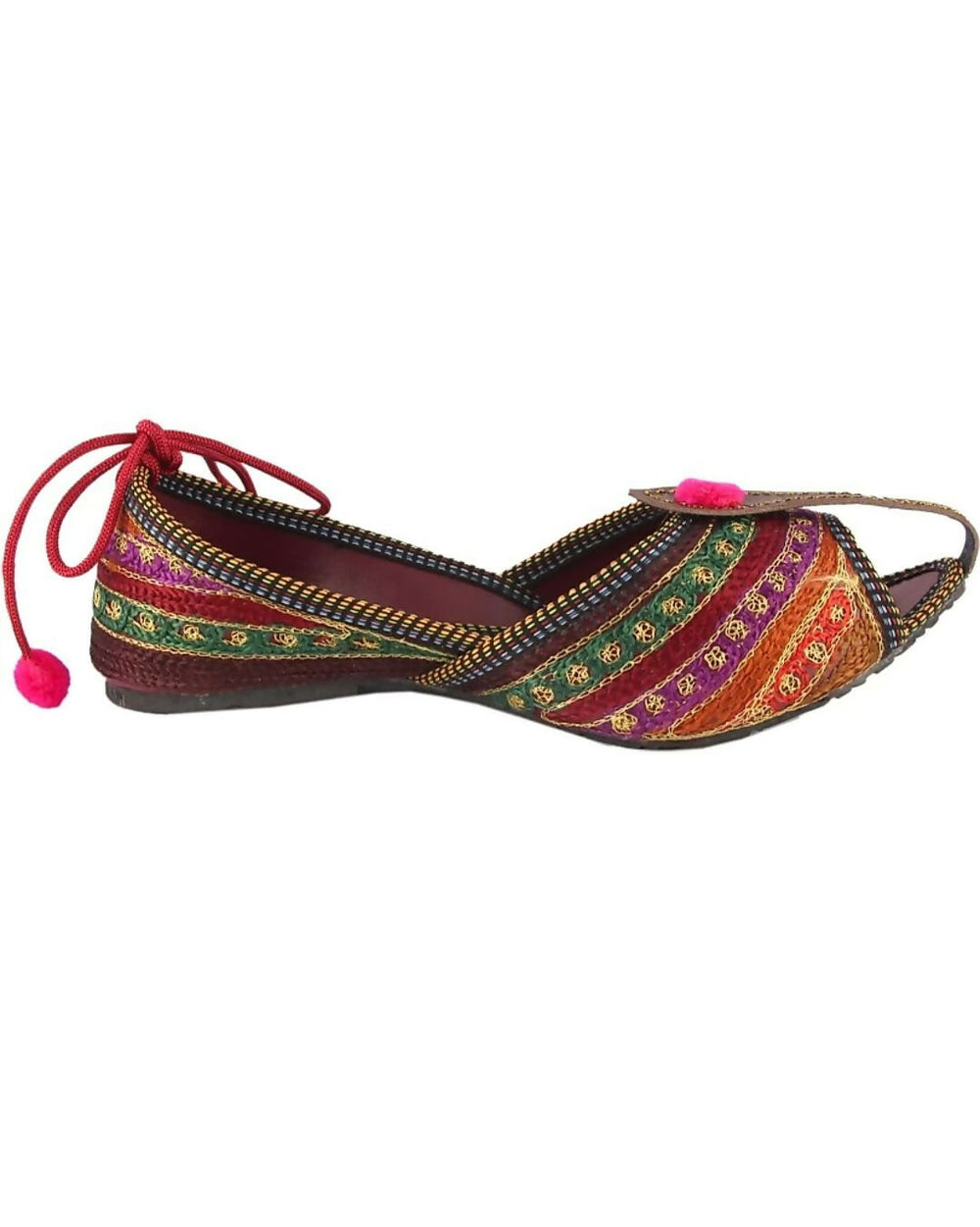 Punjabi Jutti: Handmade Indian Slip-On Shoes- on Lucasgift