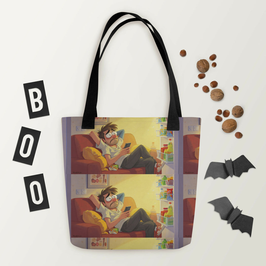 Soft Evenings, Quiet Loops – Cozy Humor Tote- on Lucasgift