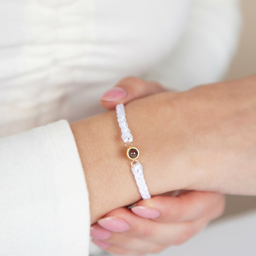 Personalised Rope Photo Bracelet – Custom Photo Projection Bracelet Jewelry Gift- on Lucasgift