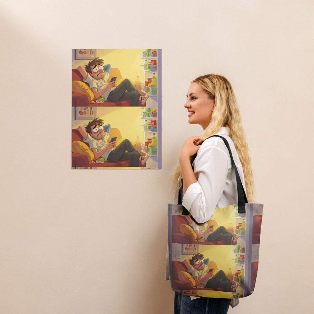 Soft Evenings, Quiet Loops – Cozy Humor Tote- on Lucasgift