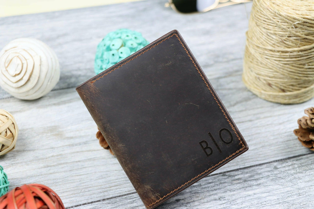 Leather Trifold Wallet , Real Leather, Same Day Shipping, Free Shipping US- on Lucasgift