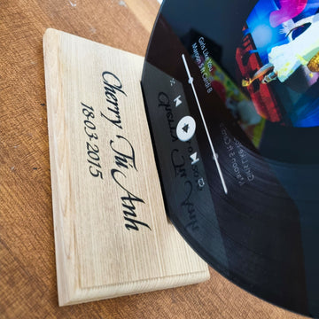 Personalized Vinyl Record with Photo - Acrylic Song Plaque - Anniversary Gift for Friends - Birthday Gift for Her Him- on Lucasgift