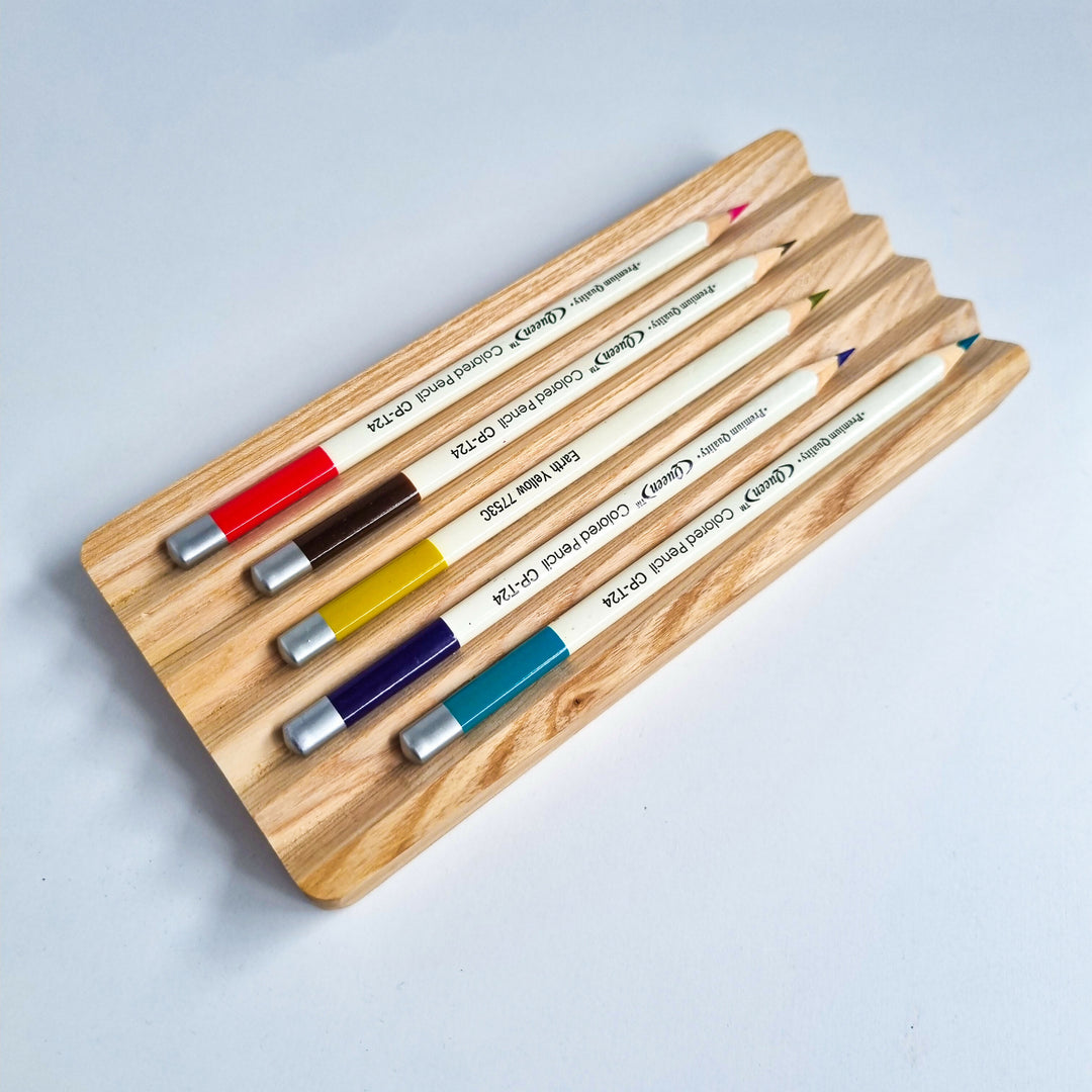 Pencil Holder for Desk Pencil Holder Wooden Tray Pen Stand Wood Office Desk Organizer Christmas Gift, Gift for Him, Office Gift- on Lucasgift
