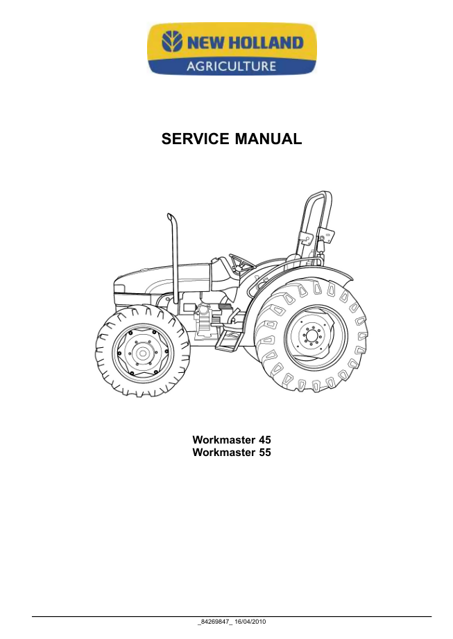 NEW HOLLAND WORKMASTER 45 55 TRACTOR SERVICE SHOP REPAIR MANUAL- on Lucasgift