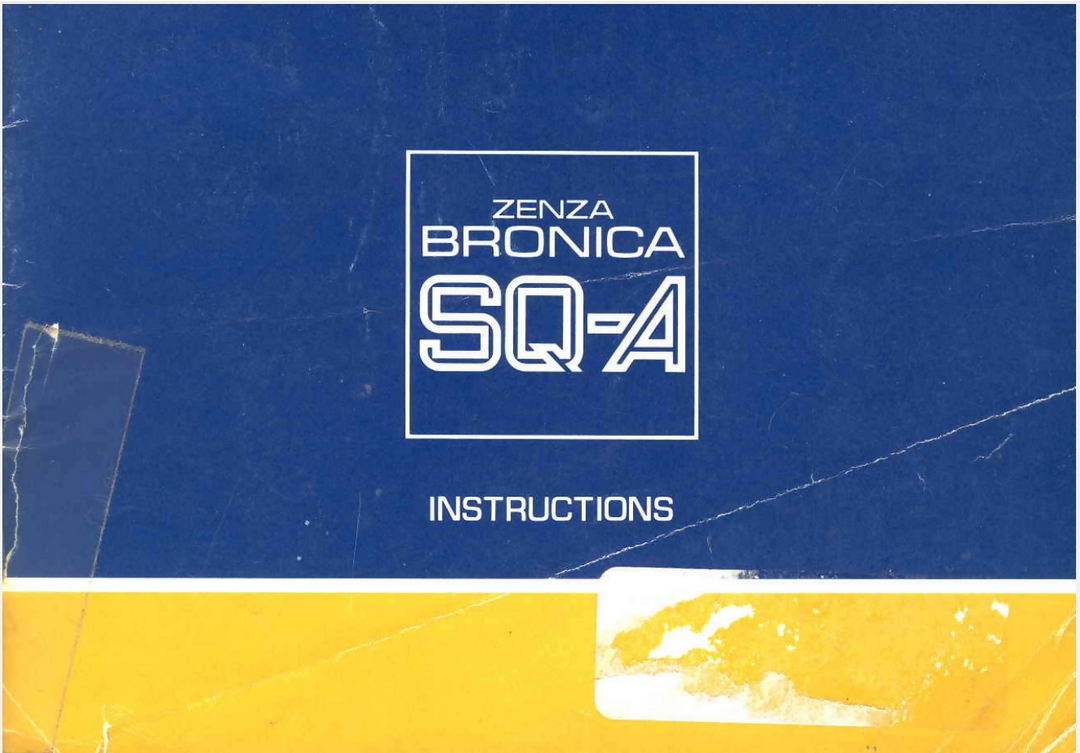 Zenza Bronica SQ-A Instructions Manual- on Lucasgift