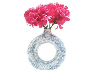 Ceramic Donut Shape Flower Vase- on Lucasgift