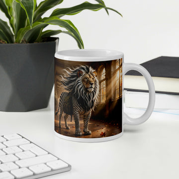 The Brave Little Explorer — Lion Zebra Adventure Mug- on Lucasgift