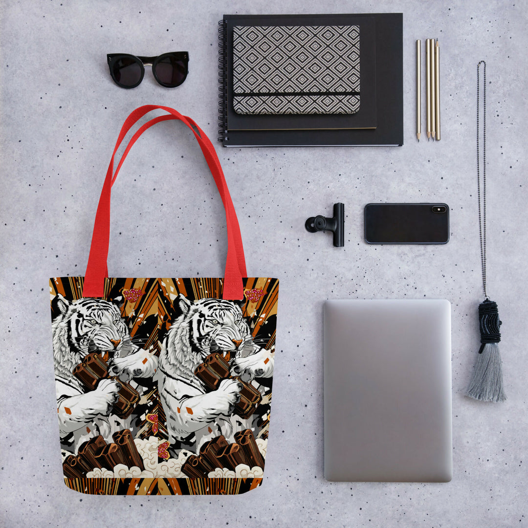 White Tiger Agung – Vibrant Tote Bag- on Lucasgift