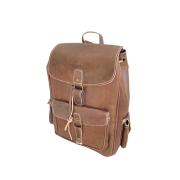 Traditional Berber Style Real Leather Rucksack - Handmade Morocco Travel Bag- on Lucasgift