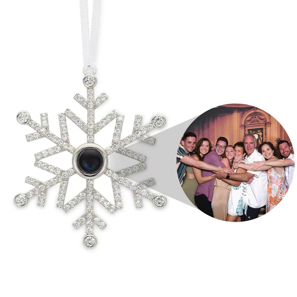 Personalized Snowflake Photo Ornament-Multicolor Custom Picture Christmas Tree Ornament Nice Christmas Gifts Christmas Decoration Pendant-White- on Lucasgift