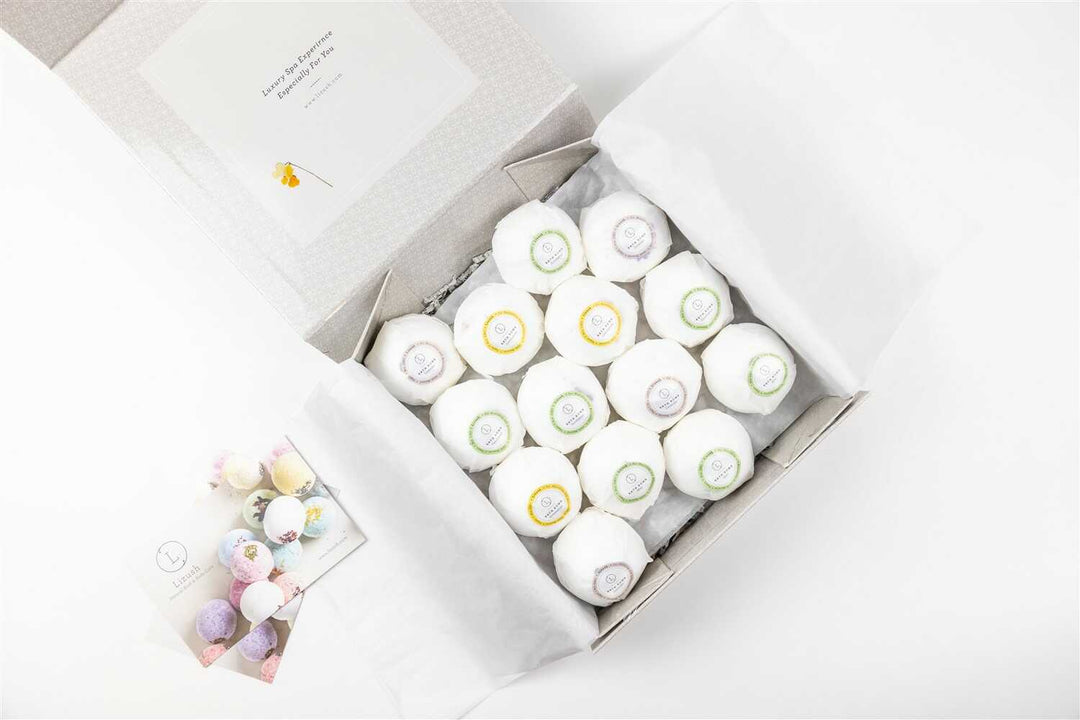 Bath Bomb Gift Box, Set of 14 Big 100% Natural Relaxing Bath Bomb- on Lucasgift