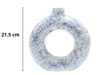 Ceramic Donut Shape Flower Vase- on Lucasgift