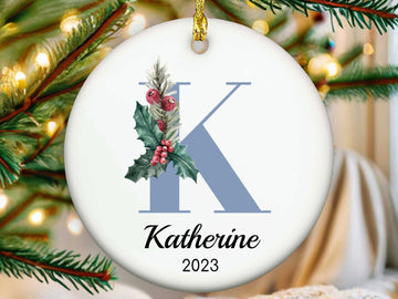 Personalized Christmas Name Ornament Gray - Acrylic