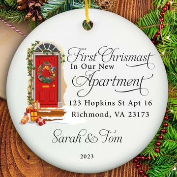 Our First Apartment Ornament Personalized - Ceramic-Lucasgift