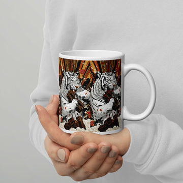 White Tiger Agung – Bold 11oz Ceramic Mug- on Lucasgift