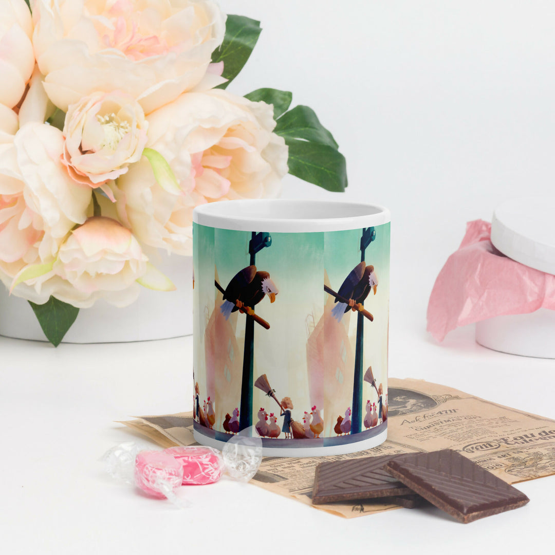 Eagle Watch Over Morning Chores – Cozy 11oz Mug- on Lucasgift