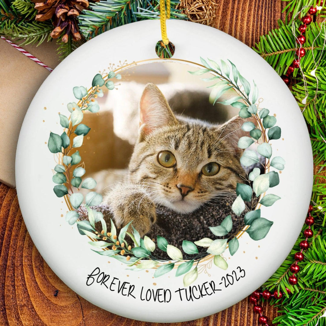 Cat Memorial Christmas Ornament - Ceramic