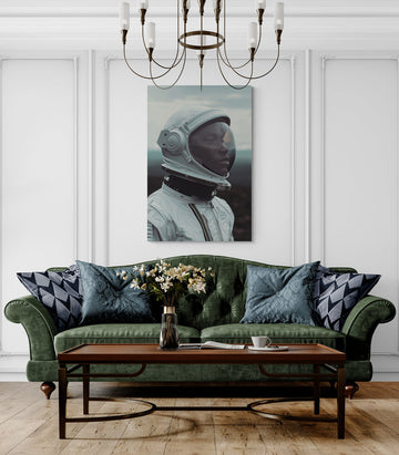 Metal Print Black Astronaut- on Lucasgift