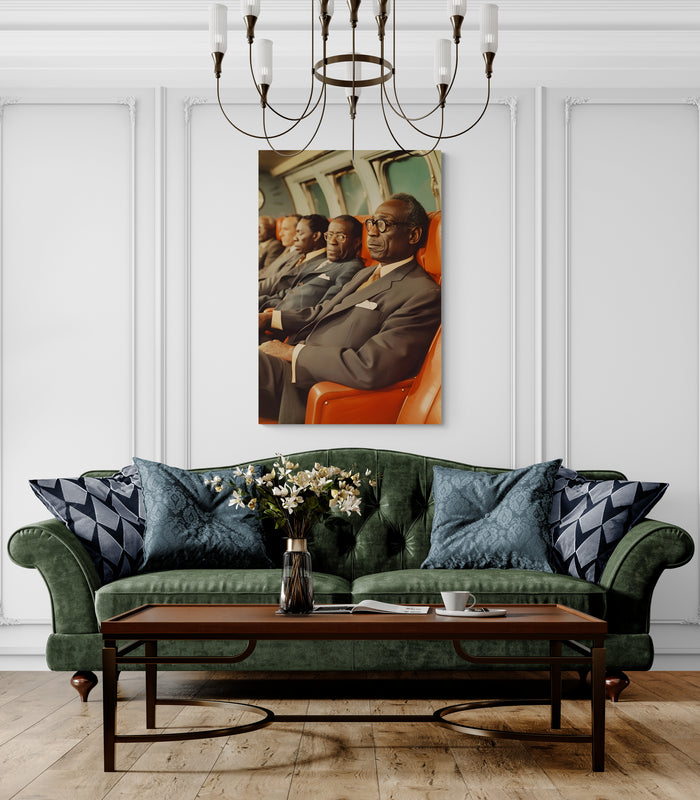 Metal Print Sitting on Leather- on Lucasgift
