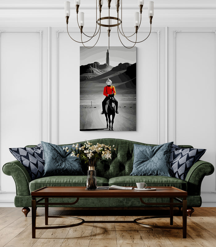 Metal Print Orange Cowboy- on Lucasgift
