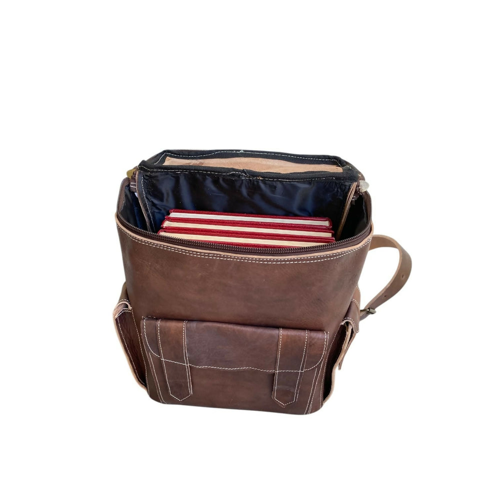 Genuine Leather Artisan Fez Workshop Premium Quality Backpack- on Lucasgift