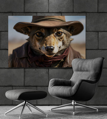 Metal Print Coyote Cowboy- on Lucasgift