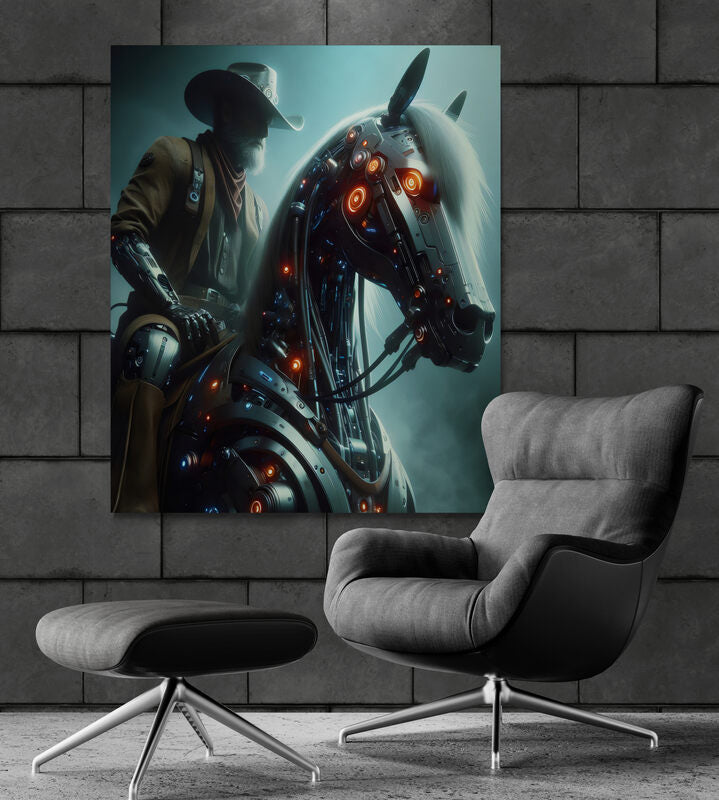 Premium Framed Print A very old cowboy- on Lucasgift