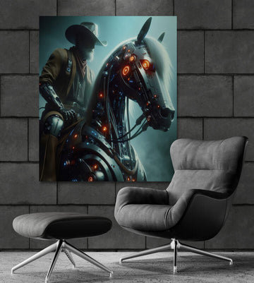 Premium Framed Print A very old cowboy- on Lucasgift