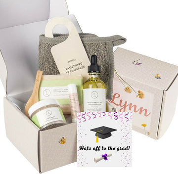 Congratulation Personalized Self care gift box, Natural skincare gift set- on Lucasgift