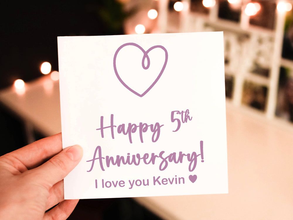 4x4 Personalized Anniversary Card-Lucasgift