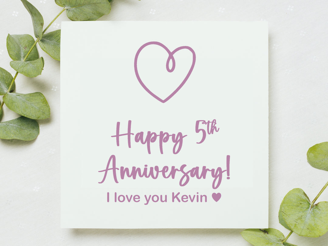 4x4 Personalized Anniversary Card-Lucasgift