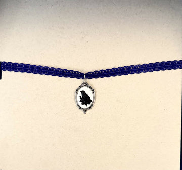 Purple Lace Raven Choker Necklace- on Lucasgift