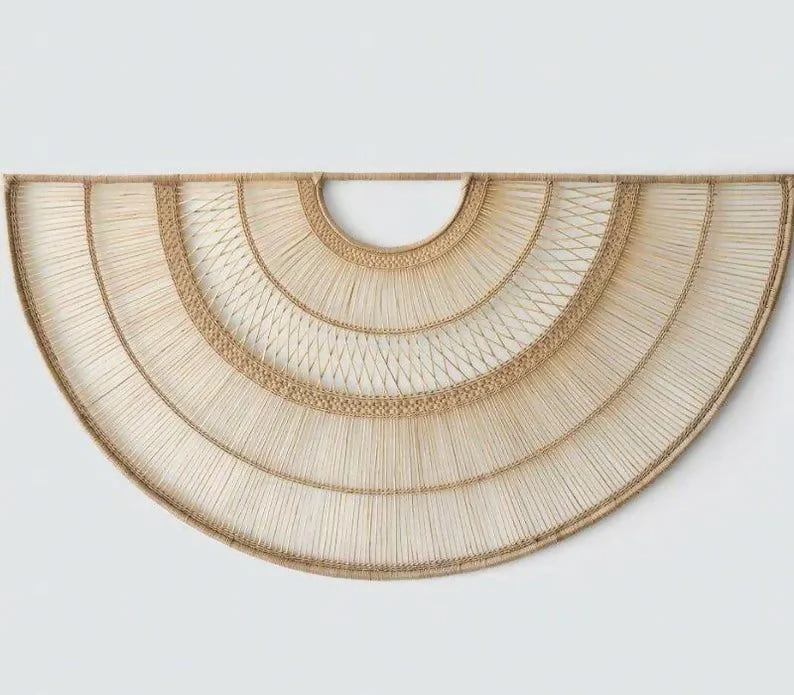 Half moon Queen Headboard//Hand made Malawi Wall hanging Headboard- on Lucasgift