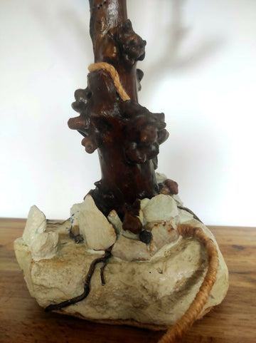 Forest Guardian Lamp | Handmade Driftwood Table Lamp | Rustic Woodland Lighting- on Lucasgift