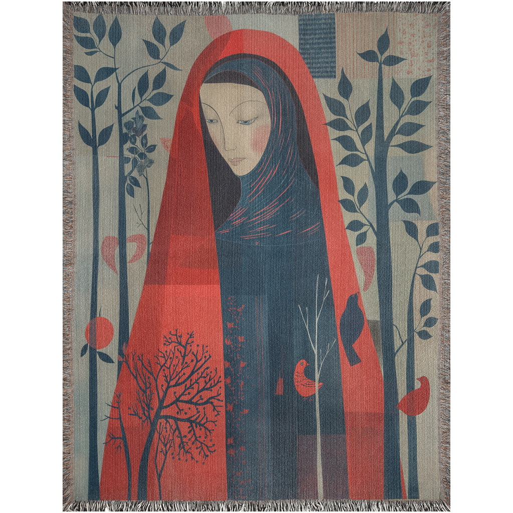 Sad red woman-60x80 inch-Graphics on Lucasgift