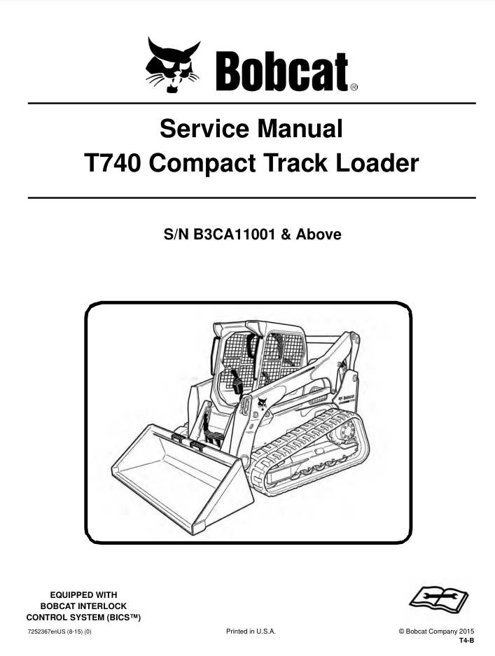 BOBCAT T740 COMPACT TRACK LOADER SERVICE REPAIR SHOP MANUAL- on Lucasgift