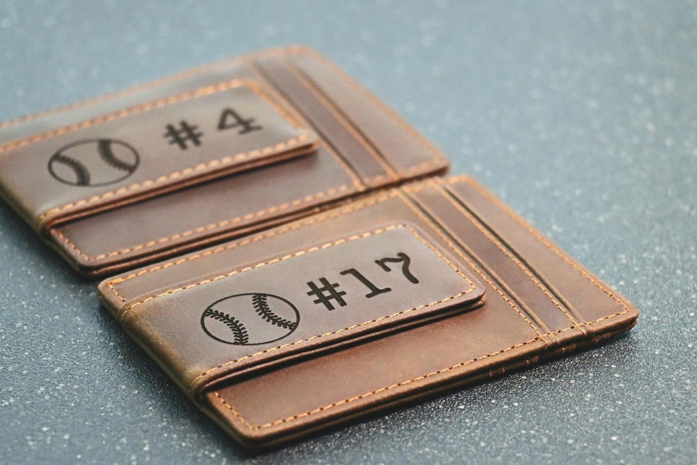 Personalized Leather Magnetic Money Clip- on Lucasgift