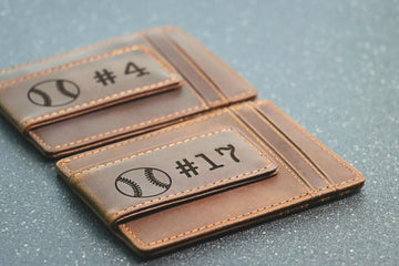 Personalized Leather Magnetic Money Clip- on Lucasgift