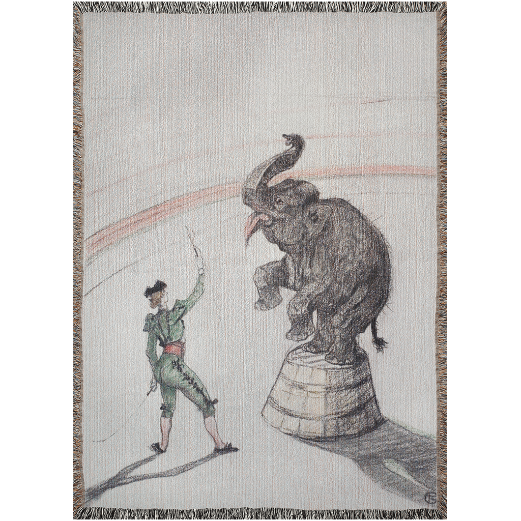 Elephant Taming-52x37 inch-Graphics on Lucasgift