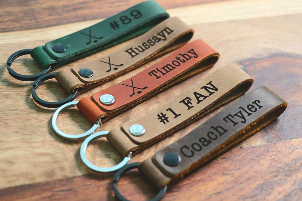 SLIM Hockey Keychain, Personalized Waterproof Sports Keychain, Team Gifts, Hockey Gift- on Lucasgift