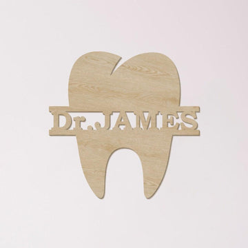 Dentist Wood Name Sign- on Lucasgift