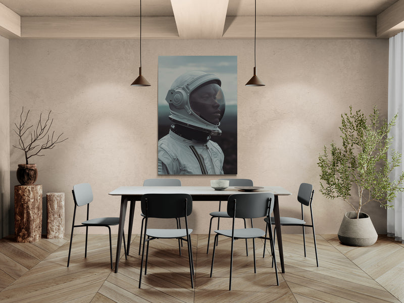 Giclee Art Print Black Astronaut- on Lucasgift
